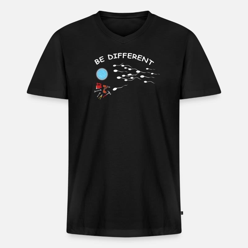 Heimwerker Geschenkidee Handwerker - Männer Premium Bio T-Shirt mit V-Ausschnitt - Schwarz