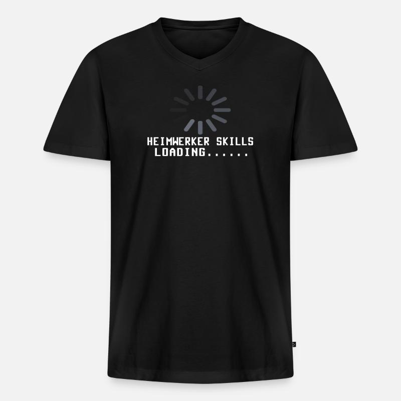 Heimwerker Geschenkidee Handwerker - Männer Premium Bio T-Shirt mit V-Ausschnitt - Schwarz