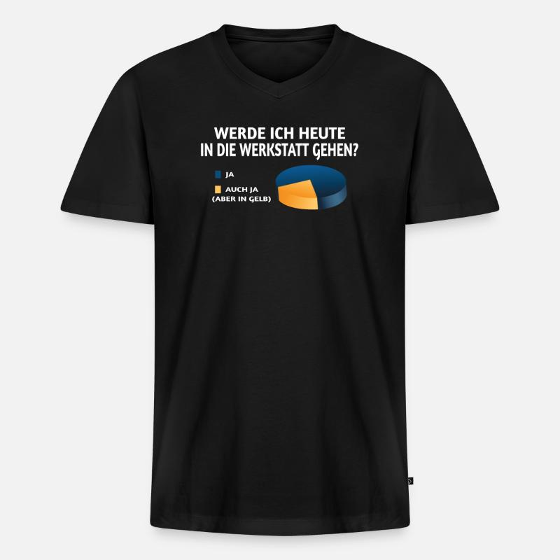 Heimwerker Geschenkidee Handwerker - Männer Premium Bio T-Shirt mit V-Ausschnitt - Schwarz