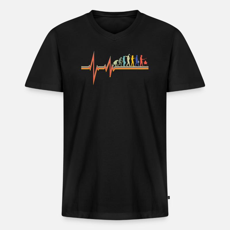 Grillen und Camper Geschenkidee - Männer Premium Bio T-Shirt mit V-Ausschnitt - Schwarz