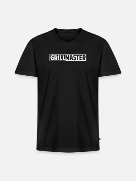 Barbecuing and Camper Gift Idea - Men's Premium Organic T-shirt with V-neck - black