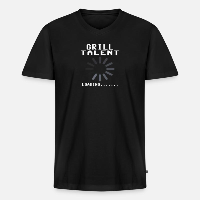 Grillen und Camper Geschenkidee - Männer Premium Bio T-Shirt mit V-Ausschnitt - Schwarz