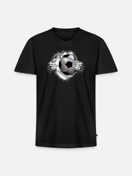 Football Accessories Gift Idea Football Fan - Men's Premium Organic T-shirt with V-neck - black