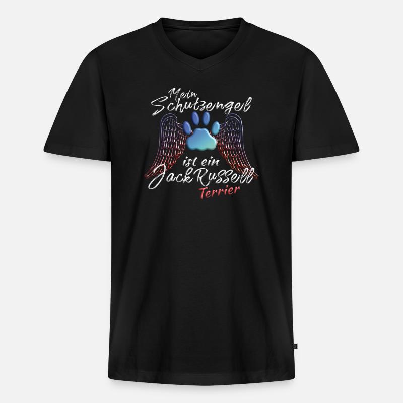Hundezubehör Terrier Hundebesitzer - Männer Premium Bio T-Shirt mit V-Ausschnitt - Schwarz