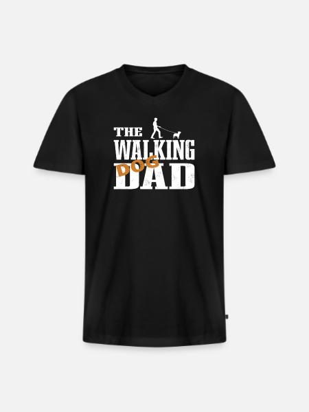 Dog Bulldog Dog Owner Gechenkidee - Men's Premium Organic T-shirt with V-neck - black
