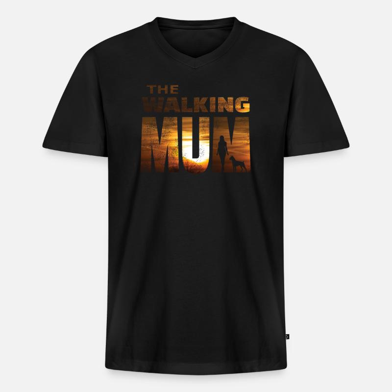 Hund Boxer Hundebesitzer Geschenkidee - Männer Premium Bio T-Shirt mit V-Ausschnitt - Schwarz