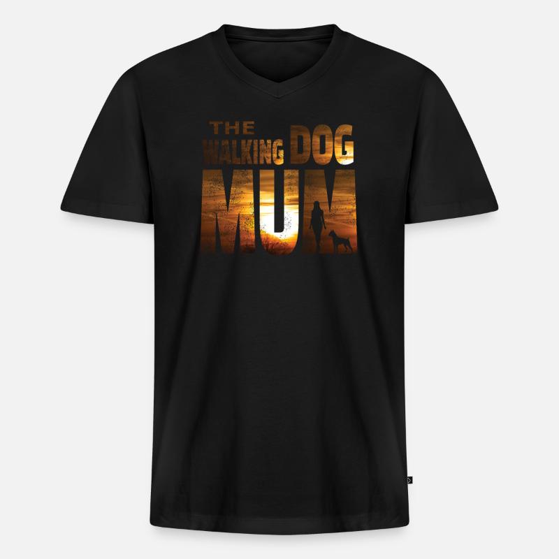 Hund Boxer Hundebesitzer Geschenkidee - Männer Premium Bio T-Shirt mit V-Ausschnitt - Schwarz