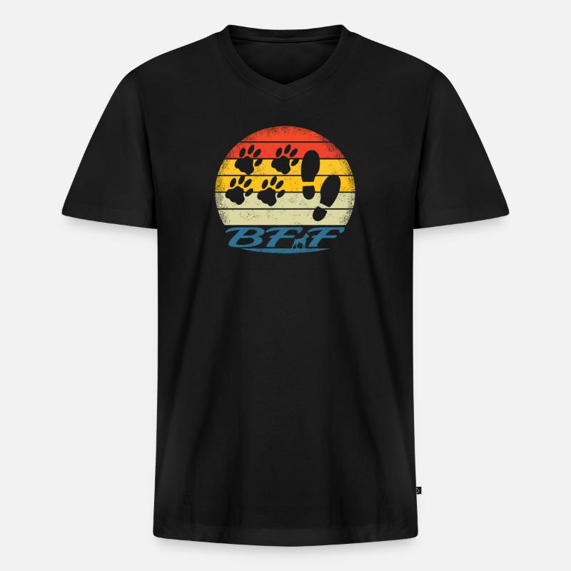 Hund Boxer Hundebesitzer Geschenkidee - Männer Premium Bio T-Shirt mit V-Ausschnitt - Schwarz