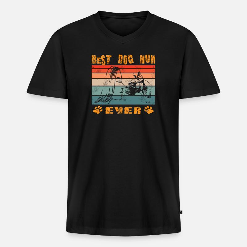 Hund Boxer Hundebesitzer Geschenkidee - Männer Premium Bio T-Shirt mit V-Ausschnitt - Schwarz