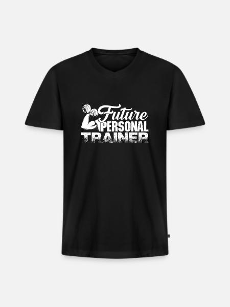 Personal Trainer Future Personal Trainer - Men's Premium Organic T-shirt with V-neck - black