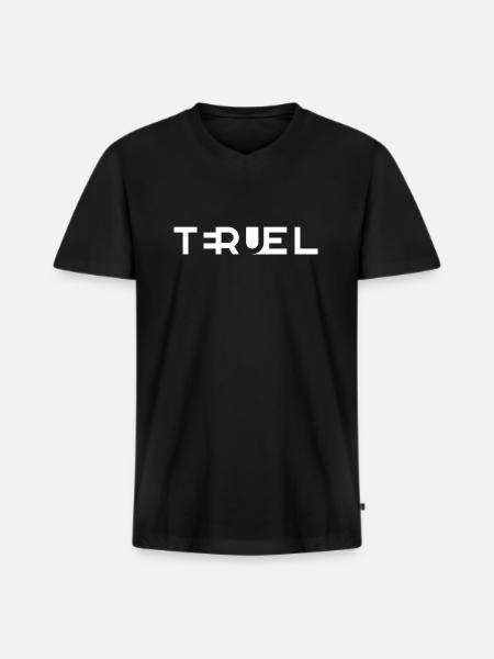 TERUEL – Aragon – Spain - Men's Premium Organic T-shirt with V-neck - black