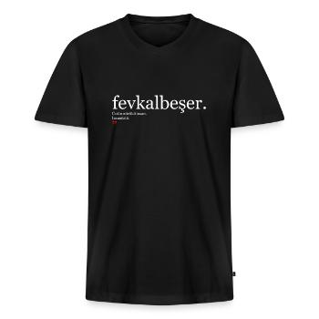 Türkisch fevkalbeser türkische Wörter Spruch - Männer Premium Bio T-Shirt mit V-Ausschnitt - Schwarz - Vorne - Nico (187cm)