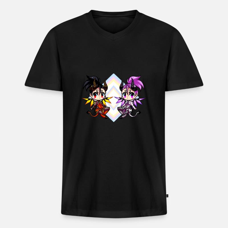 Barmherzigkeit - Männer Premium Bio T-Shirt mit V-Ausschnitt - Schwarz