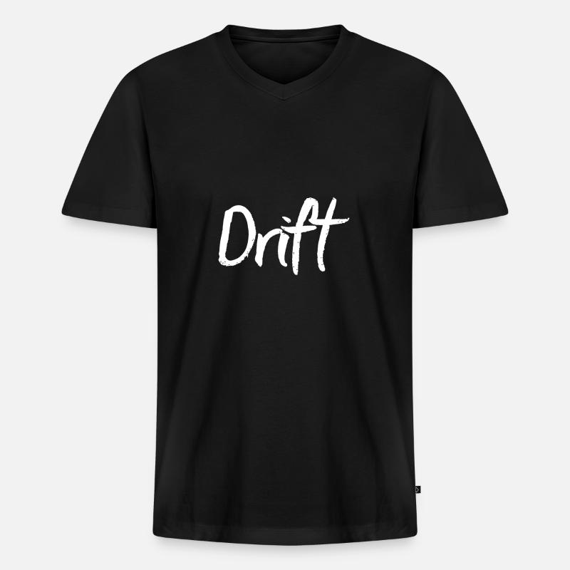 Drift Auto - Männer Premium Bio T-Shirt mit V-Ausschnitt - Schwarz