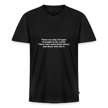 Programmierer programmieren Nerd Geek Geschenk IT - Männer Premium Bio T-Shirt mit V-Ausschnitt - Schwarz - Vorne - Nico (187cm)