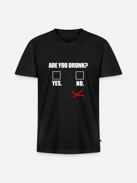 T’es un ivrogne ivre - T-shirt encolure en V Premium bio Homme - noir