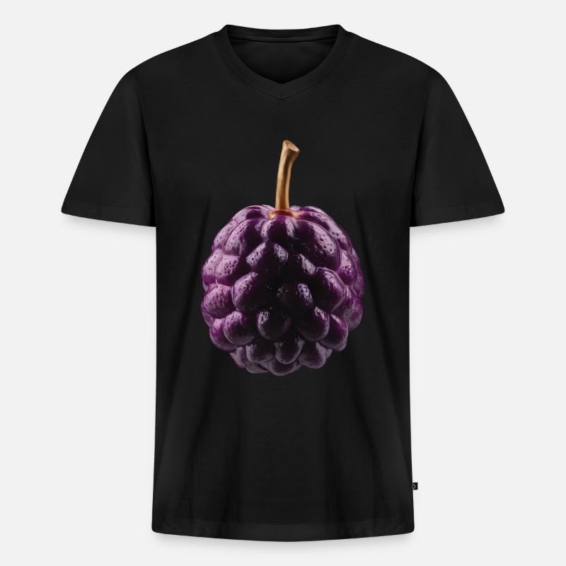 Passionsfrucht Geschenk - Männer Premium Bio T-Shirt mit V-Ausschnitt - Schwarz