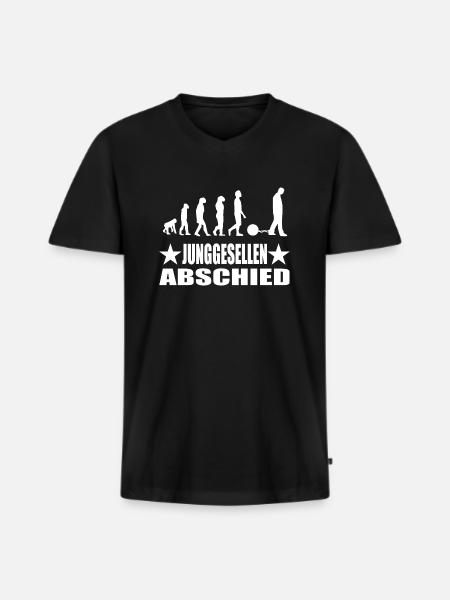 Junggesellenabschied - Männer Premium Bio T-Shirt mit V-Ausschnitt - Schwarz