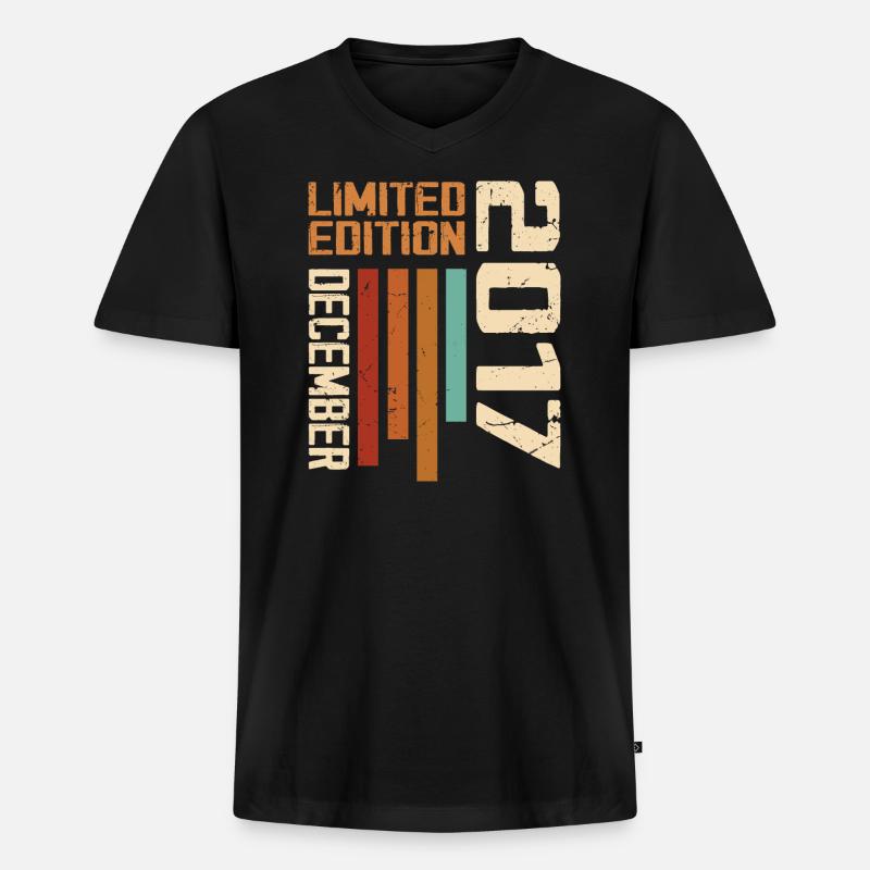 Dezember 2017 - 2017 Dezember - Männer Premium Bio T-Shirt mit V-Ausschnitt - Schwarz