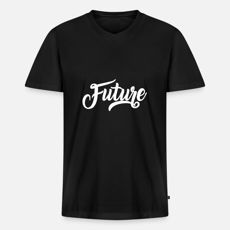 Future Geschenkidee cooles Design Geschenkidee - Männer Premium Bio T-Shirt mit V-Ausschnitt - Schwarz