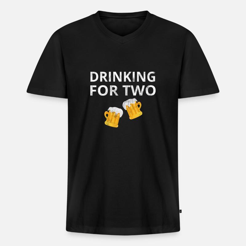 Party - Männer Premium Bio T-Shirt mit V-Ausschnitt - Schwarz