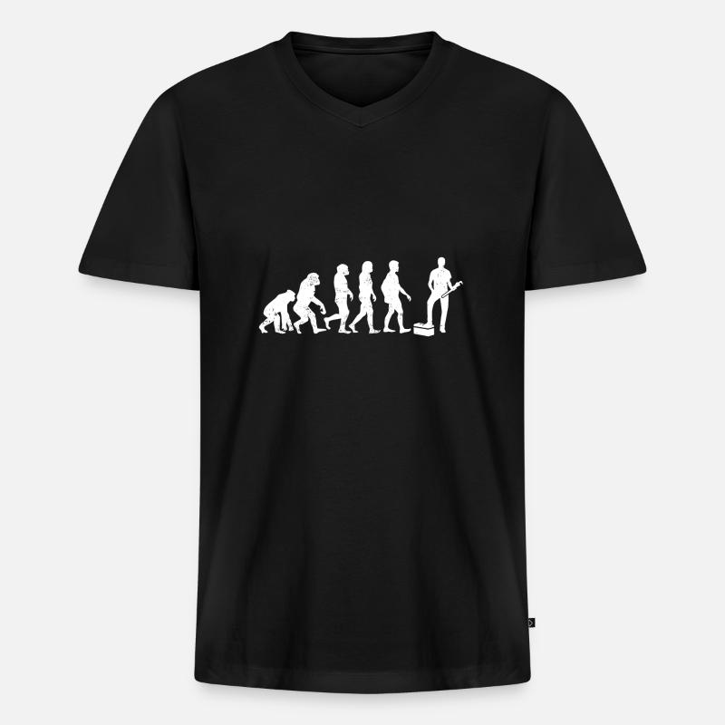 Evolution Plumber - Männer Premium Bio T-Shirt mit V-Ausschnitt - Schwarz