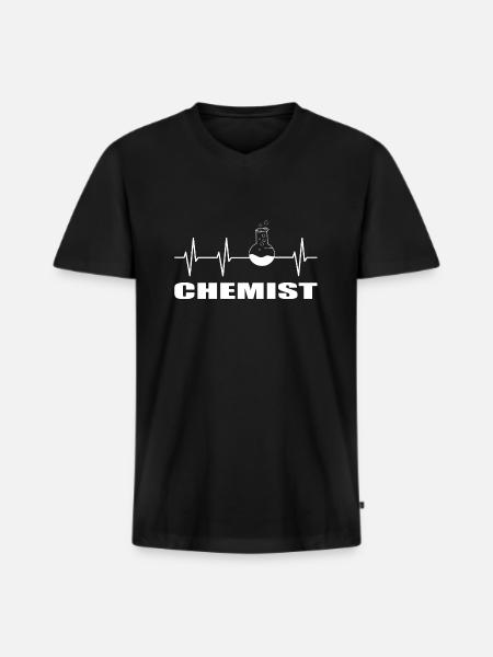 Chemie - Männer Premium Bio T-Shirt mit V-Ausschnitt - Schwarz