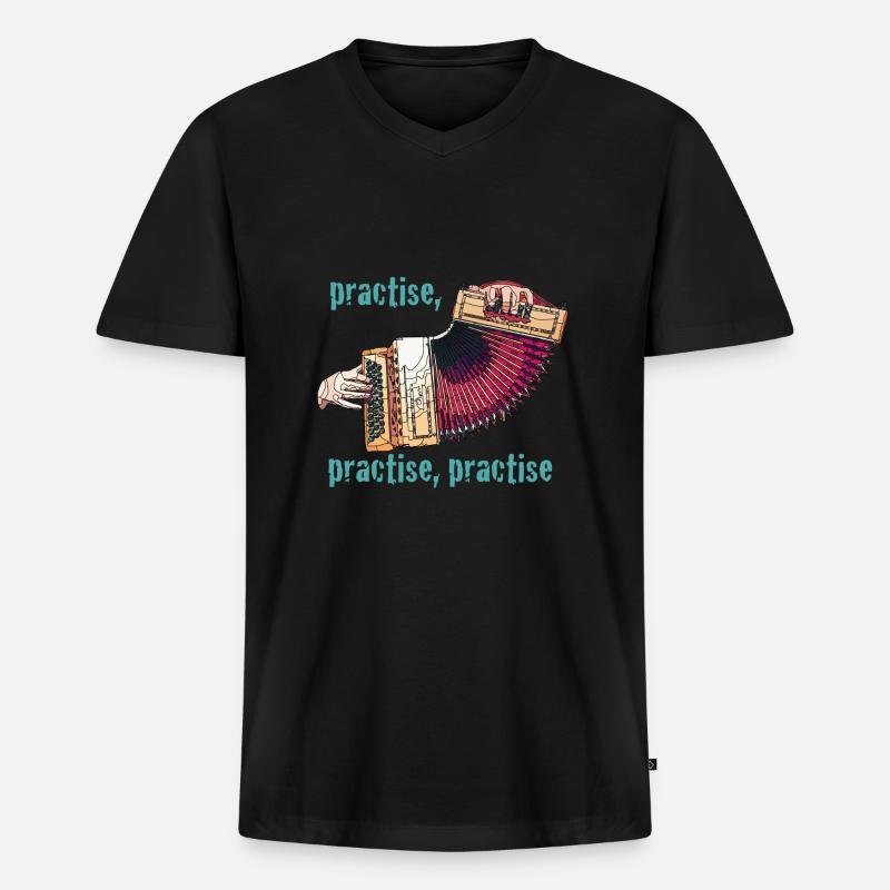 practise box - Männer Premium Bio T-Shirt mit V-Ausschnitt - Schwarz