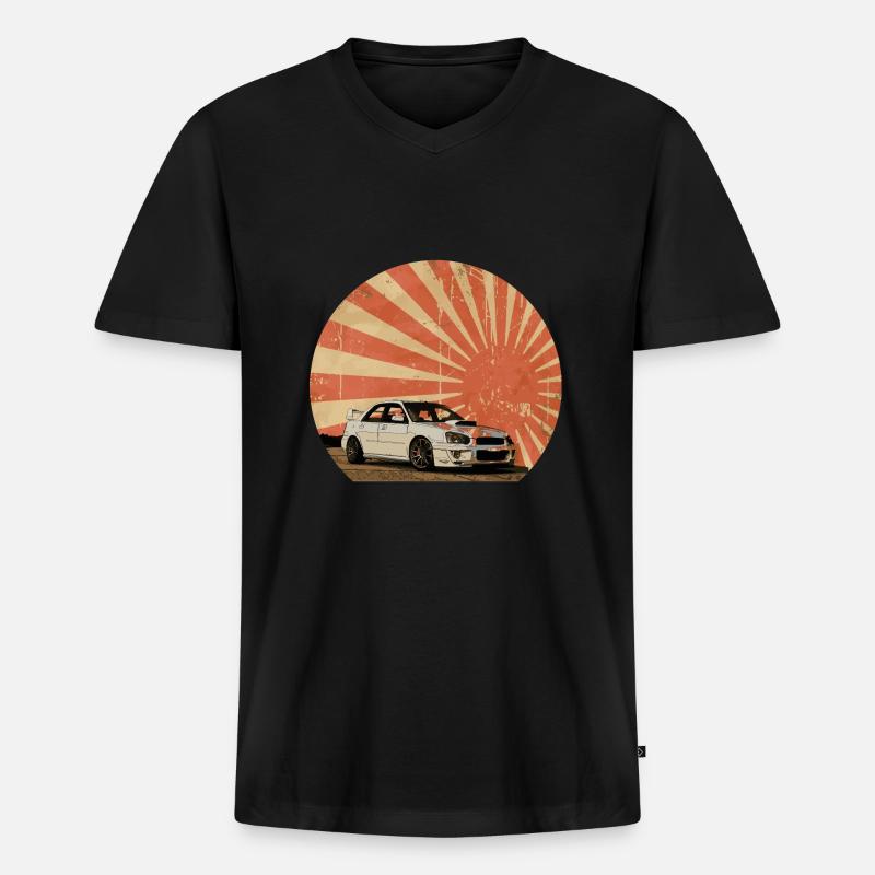 Blobeye Sun - Männer Premium Bio T-Shirt mit V-Ausschnitt - Schwarz
