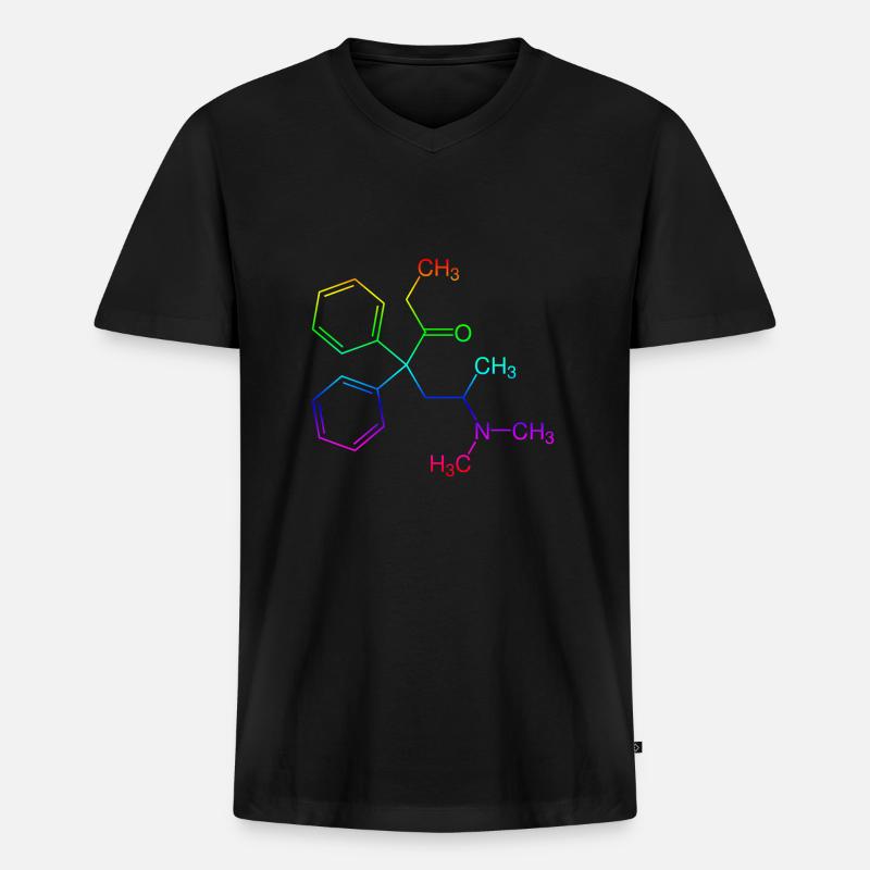 Methadon Strukturformel - Männer Premium Bio T-Shirt mit V-Ausschnitt - Schwarz