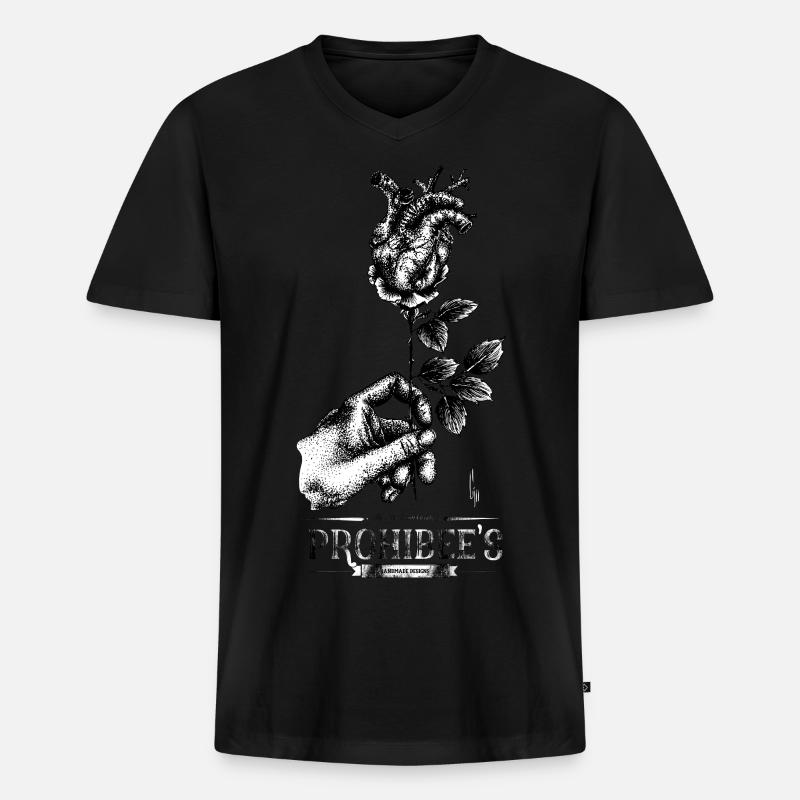 "Der Duft" - Männer Premium Bio T-Shirt mit V-Ausschnitt - Schwarz