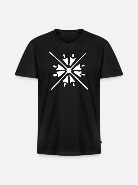 Ornament - Vectorgraphic - Men's Premium Organic T-shirt with V-neck - black