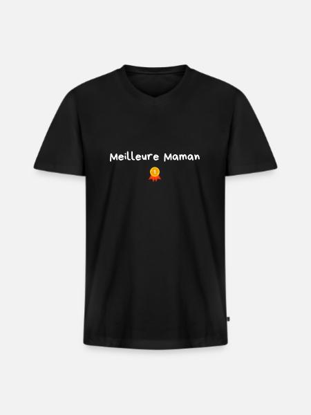 Best Mom - Mom Gift Idea - Men's Premium Organic T-shirt with V-neck - black