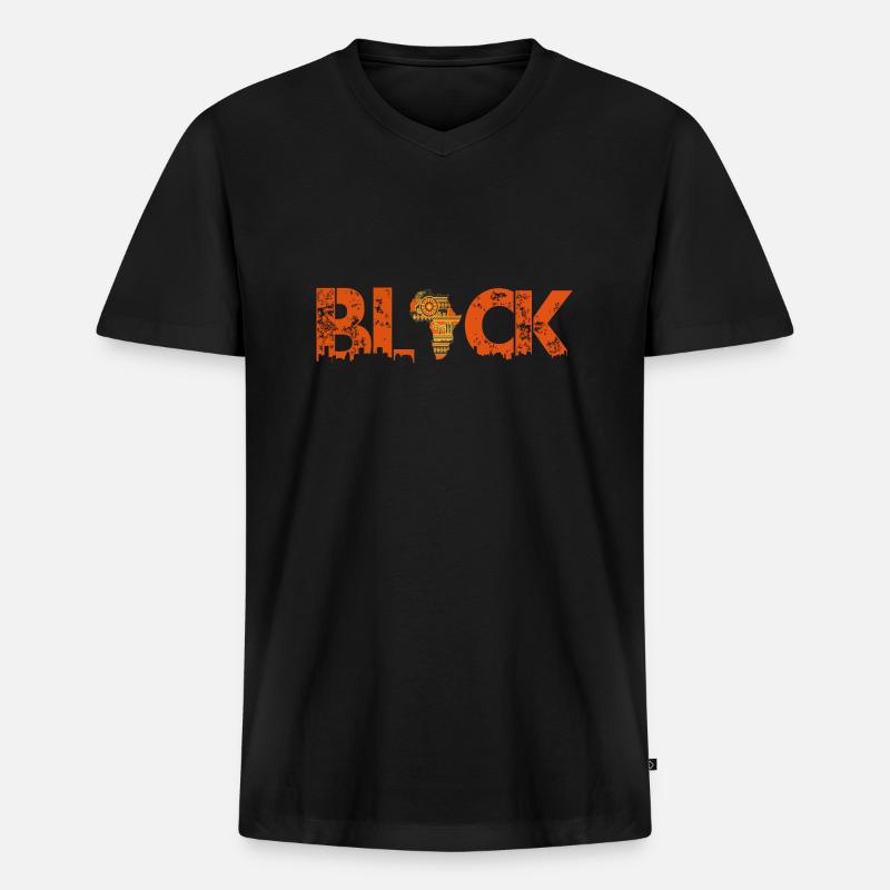 Blackity Black jeden Monat - Männer Premium Bio T-Shirt mit V-Ausschnitt - Schwarz