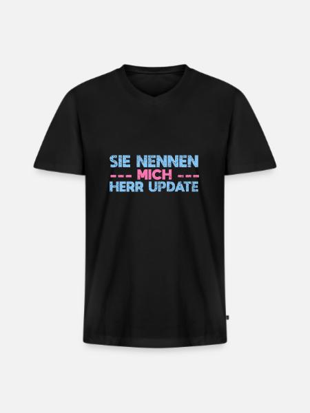 Sie Nennen Mich Herr Update - Männer Premium Bio T-Shirt mit V-Ausschnitt - Schwarz