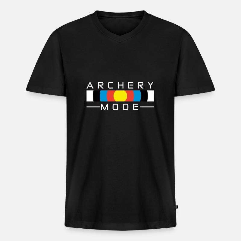 Bogenschießen Modus - Männer Premium Bio T-Shirt mit V-Ausschnitt - Schwarz