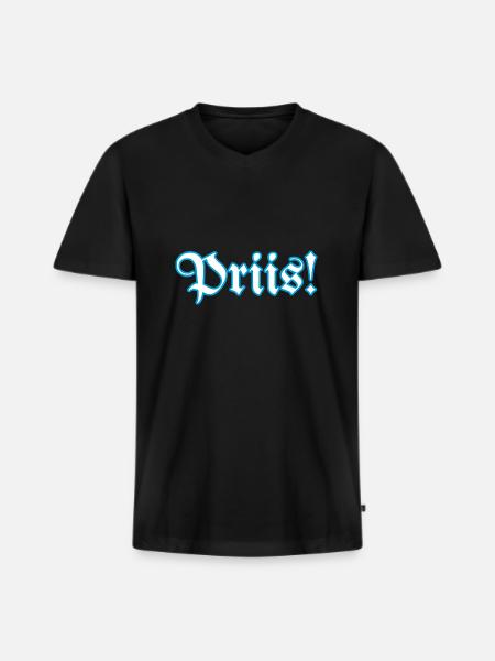 Pris Priiis Snuff - Men's Premium Organic T-shirt with V-neck - black