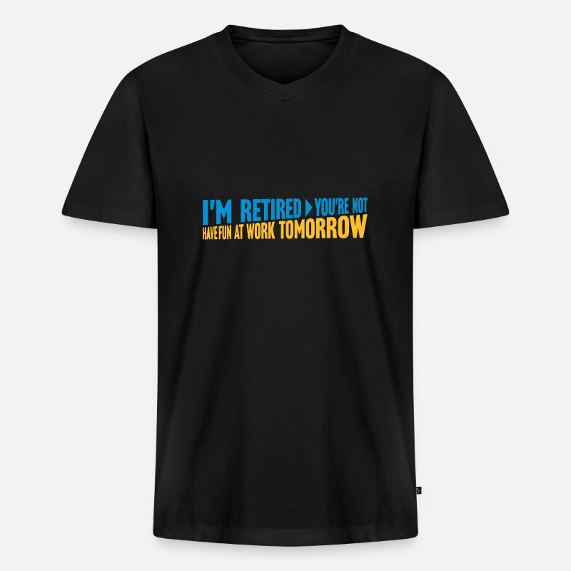 have fun at work - Männer Premium Bio T-Shirt mit V-Ausschnitt - Schwarz