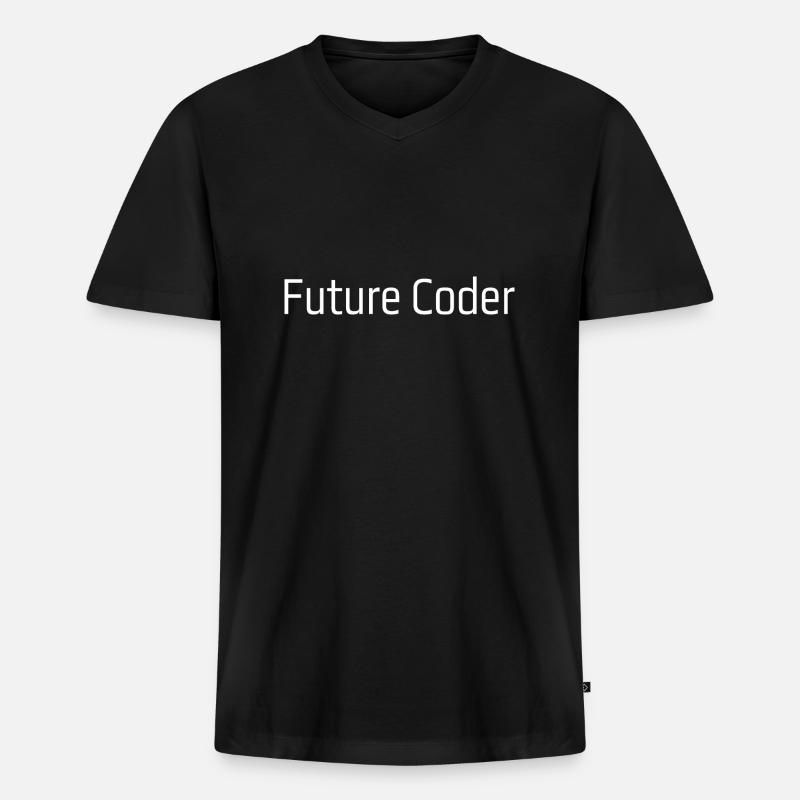 Future Coder - Men's Premium Organic T-shirt with V-neck - black