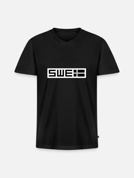 Swedish tactical - Men's Premium Organic T-shirt with V-neck - black