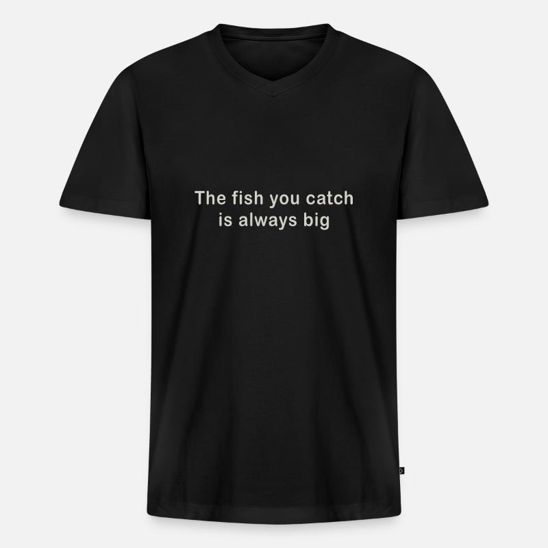 the fish - Männer Premium Bio T-Shirt mit V-Ausschnitt - Schwarz