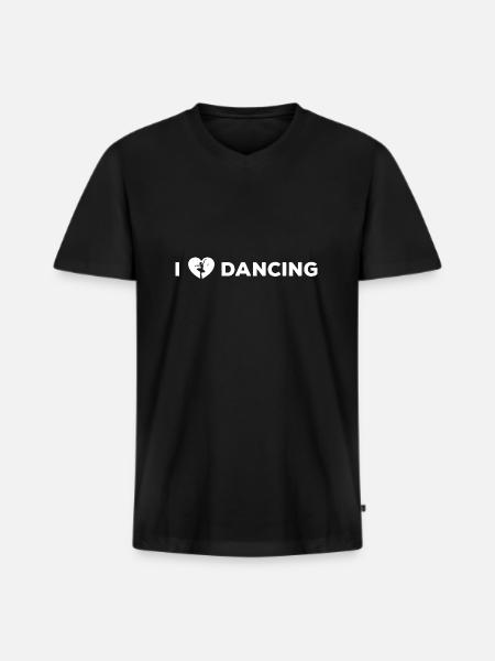 Dancing Dance Music - Männer Premium Bio T-Shirt mit V-Ausschnitt - Schwarz