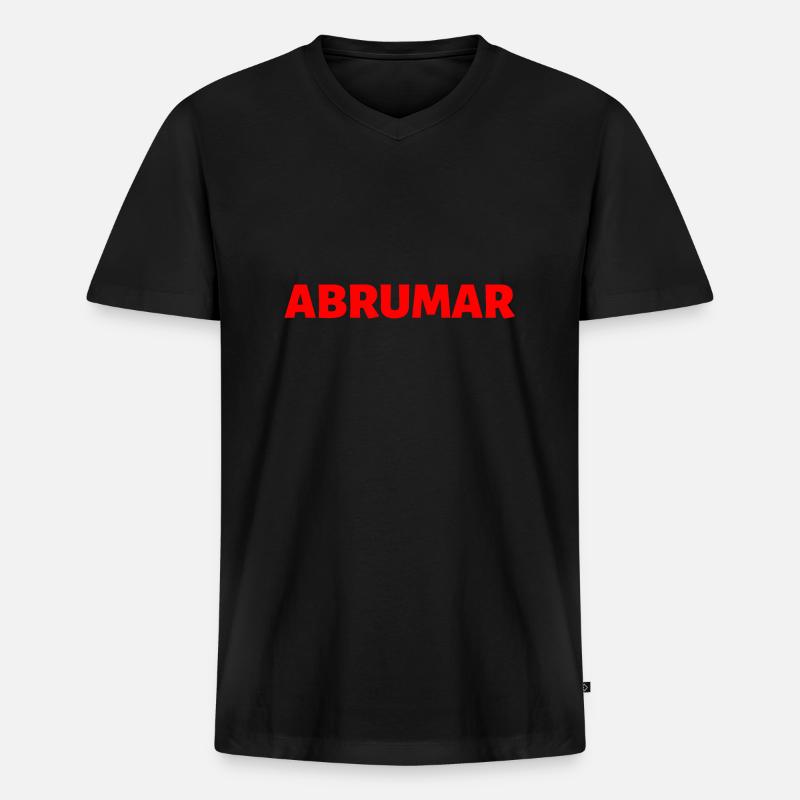 überfordert Spanisch Sprache - Männer Premium Bio T-Shirt mit V-Ausschnitt - Schwarz