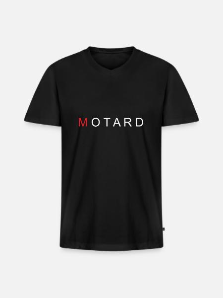 Moto Cross - Männer Premium Bio T-Shirt mit V-Ausschnitt - Schwarz