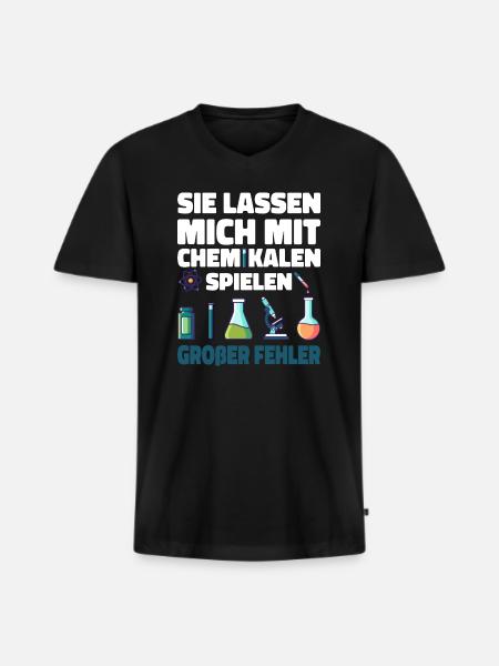 Chemiker Geschenk - Männer Premium Bio T-Shirt mit V-Ausschnitt - Schwarz