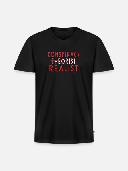 Conspiracy Theories Conspiracy Theorist Freemason - Men's Premium Organic T-shirt with V-neck - black