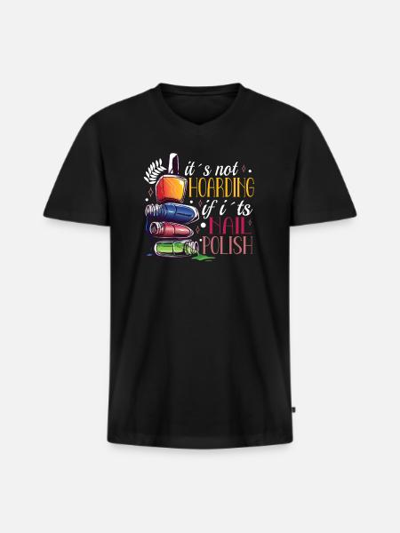 Nail Tech Nail Technician Manicurist Nails Artist - Men's Premium Organic T-shirt with V-neck - black