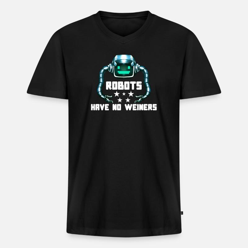 Robotics Machine Learning Engineer - Men's Premium Organic T-shirt with V-neck - black