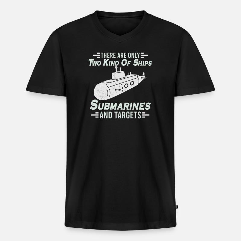 Submariner Definition Submarines Veteran Gift - Männer Premium Bio T-Shirt mit V-Ausschnitt - Schwarz