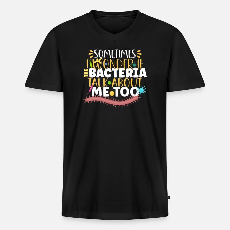 Microbiologist Microbiology Lab Staph Biology - Männer Premium Bio T-Shirt mit V-Ausschnitt - Schwarz
